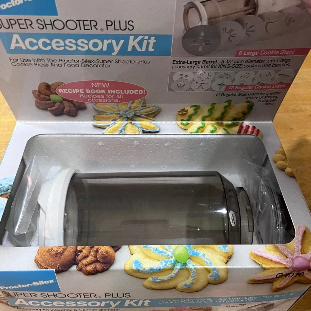 Vtg Proctor‎ Silex Super Shooter Plus GC702 Cordless Cookie Press Combo Pack